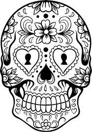 I've drawn four detailed sugar skulls designs for you and your kids to print and color. Pin By Irina Kolomejceva On Tattoo Inspired Samples Skull Coloring Pages Cool Coloring Pages Coloring Pages For Teenagers