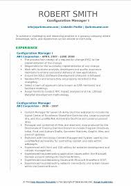 configuration manager resume samples