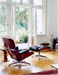 Comfortable armchairs with cushion and ottoman. Eames Lounge Chair Ottoman Armchair Vitra Premium F Nero Polished Sides Black American Cherry Vitra 412133 2 0075 66 02 05