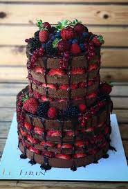 39 Elegantly Colored Wedding Cakes Wedding Forward In 2020 Chocolate Fruit Cake Fruit Wedding Cake Chocolate Wedding Cake