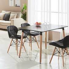 If space is limited, round glass top table is the answer. Cecilia Halo Dining Table Set With 4 Chairs Pn Home