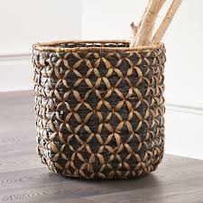 For stylish modern living in step up your storage with stylish laundry and storage baskets. Safiyah Woven Black And Natural Basket Reviews Crate And Barrel