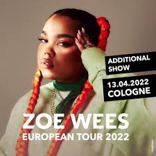 Hey guys, my show in Cologne is SOLD OUT! We just added an additional show.  Get your tickets here:  https://www.eventim.de/event/zoe-wees-european-tour-2022-yard-club-die-kantine-14497532/
