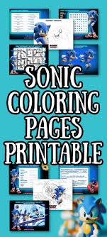 Sonic coloring pages for kids online. Printable Sonic The Hedgehog Coloring Pages Made With Happy