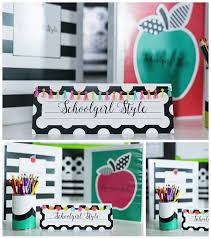 Black And White Polka Dot Classroom Decor Black White Stylish Brights Schoolgirlstyle Www Schoolgirlstyle Com Trendy And Stylish Cl Polka Dots Classroom Decor Polka Dot Classroom Classroom Decor