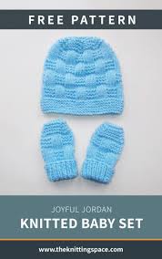Create This Warm And Cozy Knitted Baby Hat And Mitten Set For Your Little Baby Hat Knitting Patterns Free Baby Mittens Knitting Pattern Baby Hats Knitting Free