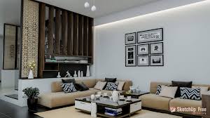 1226 Interior Livingroom Scene Sketchup Model Free  Living Room Interior Interior Home Decor