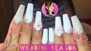 869 items found in discount flower acrylic nails. Wedding Design Acrylic Nails White 3d Flower Sugared Nails Arts And Crafts All Diy Projects