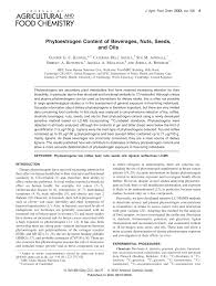 Pdf Phytoestrogen Content Of Beverages Nuts Seeds And Oils