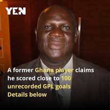 A former GPL goal king has complained about Ghana football's poor record  keeping, claiming he scored close to 100 unrecorded GPL goals. Details in  the comments. Image credit: @Ghanasoccernet/Twitter