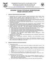 Kewenangan dan uraian tugas unit urusan rumah tangga di puskesmas kabupaten sukoharjo. Uraian Tugas Penanggung Jawab Kebersihan Puskesmas Jawaban Bersama