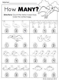 Dinosaur Literacy And Math Activities How Many 1 5 Dinosaurs Preschool Dinosaur Theme Preschool Dinosaur Activities
