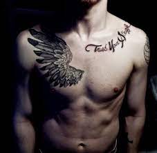 Interesting Single Wing Tattoo Cool Chest Tattoos Chest Tattoo Men Wing Tattoo Men