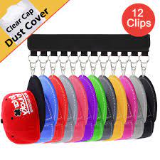 B Shine Hat Rack Cap Organizer 12 Clips Hanging Baseball Caps Holder With Dust Cover Up To 36 Hats You Can Find Cap Holder Cap Organizer Hat Organization