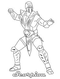 Video games archives draw it too. Scorpion From Mk Coloring Page Free Printable Coloring Pages For Kids