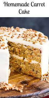 A Moist And Delicious Homemade Carrot Cake A Simple Traditional Cake With A Creamy Carrot Cake Recipe Homemade Carrot Cake Recipe Easy Homemade Cake Recipes