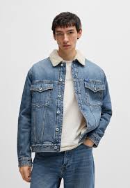 HUGO DEX - Chaqueta vaquera - navy/azul marino - Zalando.es