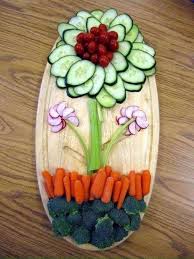 Food Art Cucumbers Olives Celery Radish Carrots Broccoli Food Art Vegetable Tray Fun Kids Food