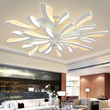 Fashion White Acrylic Ceiling Lamp 3 5 9 12 Heads Modern Led Ceiling Lights For Living Room Lamparas De Techo Plafondlamp Avi Tavan Lambasi Avize Aydinlatmalar