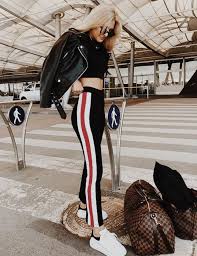 Black And White Women S Clothing Pinterest Marijnfledderus Strip Leggings Stripe Pants Outfit Fashion