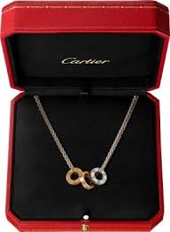 Love Necklace 6 Diamonds Love Necklace 18k Rose Gold 18k White Gold In 2020 Trinity Necklace Love Necklace Yellow Gold Jewelry