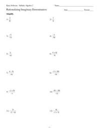 Imaginary Numbers Lesson Plans Worksheets Lesson Planet