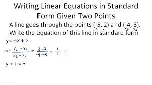 The foci are located in the same direction as the vertices. Writing Linear Equations In Standard Form Given Information Example 2 Video Algebra Ck 12 Foundation
