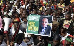 The 19th day of october, 2018. The Man Fighting For Independence Of The West African Nation Of Biafra From A Flat In Peckham