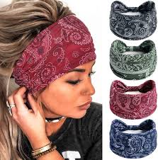 Amazon.com : Olbye Wide Boho Headbands Floral Stretch Head Wraps Bohemian  African Turban Hairbands Knotted Bandana Headband Yoga Running Head Scarfs  Workout Hair Accessories for Women 4Pcs (Bohemian, 9.4 * 5.9'') :
