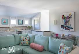 Houzz has millions of beautiful photos from the world's top designers, giving you the best design ideas for your dream remodel or simple room refresh. Aqua Blue Sectional With Cupcakes Pillows Cottage Living Room