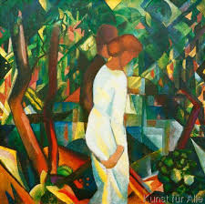 August Macke Paar Im Wald Art Print Canvas On Stretcher Framed Picture August Macke Macke Art
