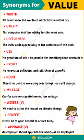 (əˈmaʊnt) a quantity of money. Another Word For Value 105 Synonyms For Value With Helpful Examples 7esl