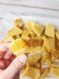 Foolproof Honeycomb Candy - Kelly Lynns Sweets And Treats Recipe Honeycomb Candy Honeycomb Recipe Candy Recipes Homemade