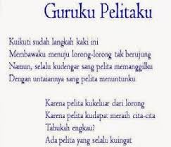 Guruku Pahlawanku Puisi Guru Singkat 4 Bait