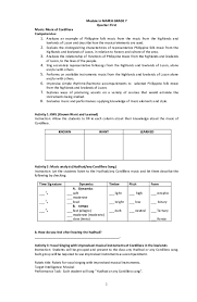 Terms in this set (72). Pdf Module In Mapeh Grade 7 Quarter First Music Music Of Cordillera Competencies John Asley Lunnay Academia Edu
