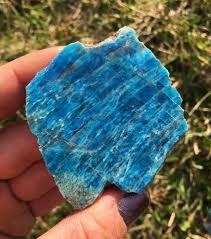 Blue Apatite Crystal Slab New Moon Beginnings Blue Apatite Crystal Apatite Stone Crystal Healing Stones