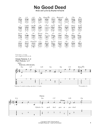 No Good Deed (from Wicked) by Stephen Schwartz Easy Guitar Tab - Digital  Sheet Music