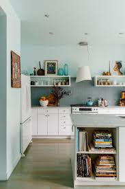 The Warmth Of The Caribbean In A Brooklyn Duplex House Colors Home Light Blue Kitchens