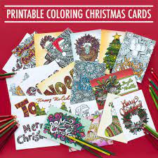 Template printable christmas cards to color. Christmas Cards 20 Pack Sarah Renae Clark Coloring Book Artist And Designer