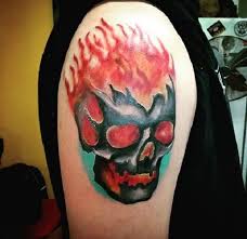 Skull tattoos skull is the most popular design for tattoo and not just for men but for women too. Top 30 Flaming Skull Tattoos Heart Flaming Skull Tattoo Designs Ideas