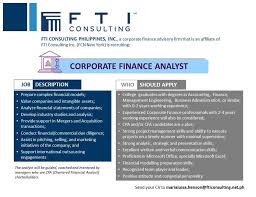 Learn about the key requirements, duties, responsibilities, and skills that should be in a financial consultant job description. Lasallians Fti Consulting Dlsu Career Services Facebook