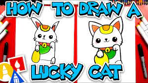 oc look at my cat drawing! How To Draw A Lucky Cat For Chinese New Year Youtube