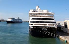 A dock landing ship (also called landing ship, dock or lsd) is an amphibious warfare ship with a well dock to transport and launch it took one and a half hours for the dock to be flooded down and two and half to pump it out. Two Holland America Cruise Ships Dock In Florida Gcaptain