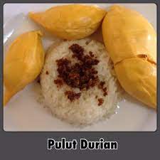 Beras pulut (ikutlah berapa banyak nak makan). Resepi Pulut Durian Kelantan