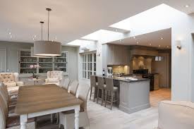 open plan kitchen dining