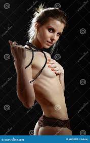 Woman with small breast stock image. Image of hand, close - 55728205