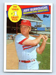 There is a line on the printable pattern to serve as a guide for placement. 1985 Topps Baseball Card Mint 85bx1 Jeff Burroughs 1969 1 Draft Pick 272 On Kronozio