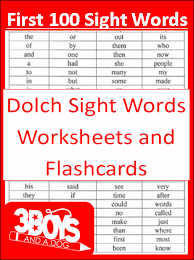 Check spelling or type a new query. First 100 Dolch Sight Words Printables 3 Boys And A Dog