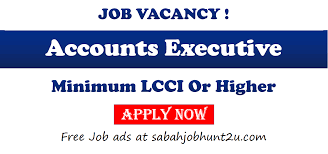 Vacancies jobs now available in kota kinabalu. Accounts Executive Kota Kinabalu
