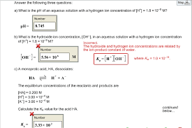 Calculating hydronium and hydroxide ion concentration using ka and kb. B What Is The Hydroxide Ion Concentration Oh In Chegg Com